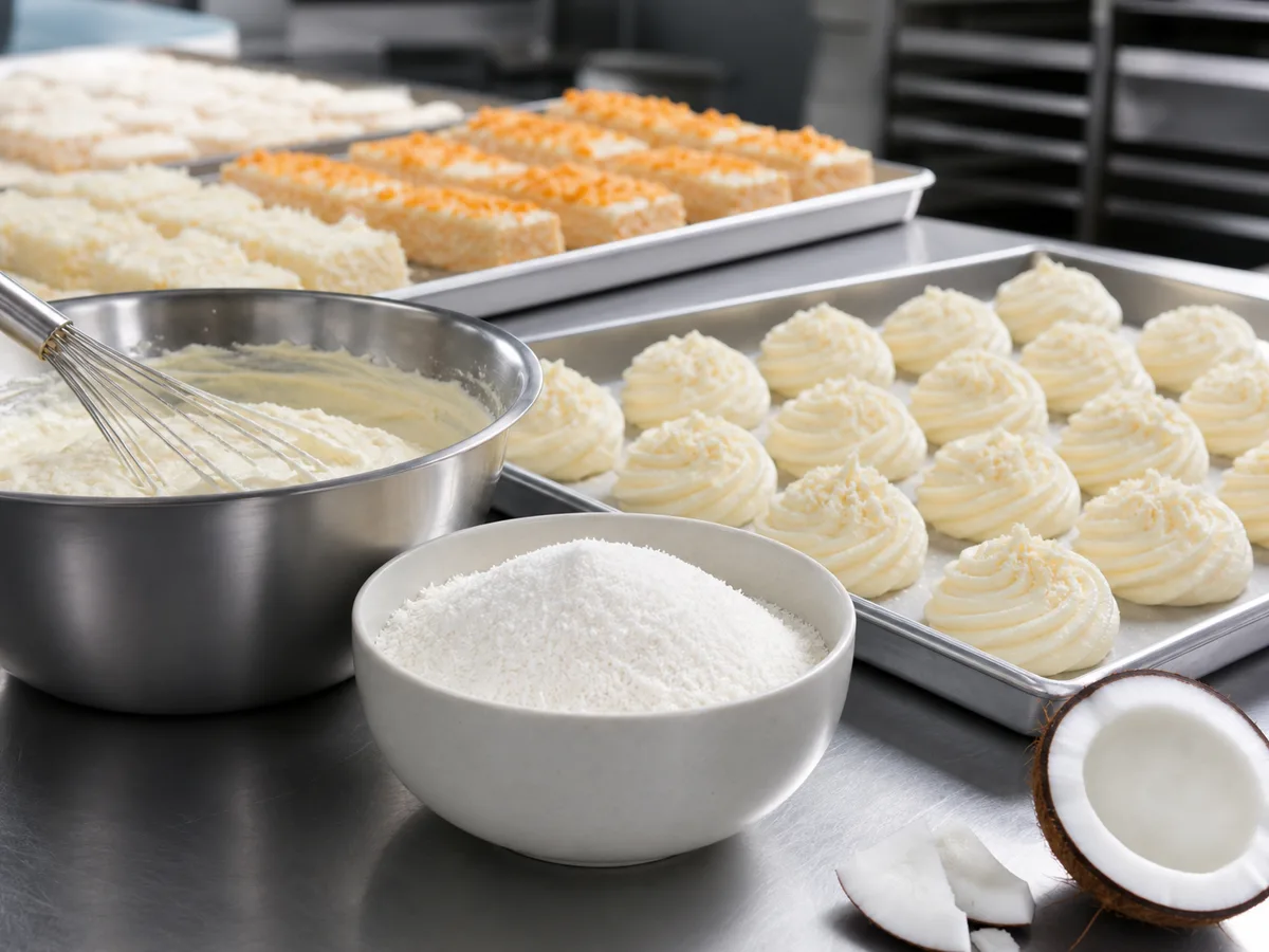 Coconut milk powder application for bakery fillings and desserts