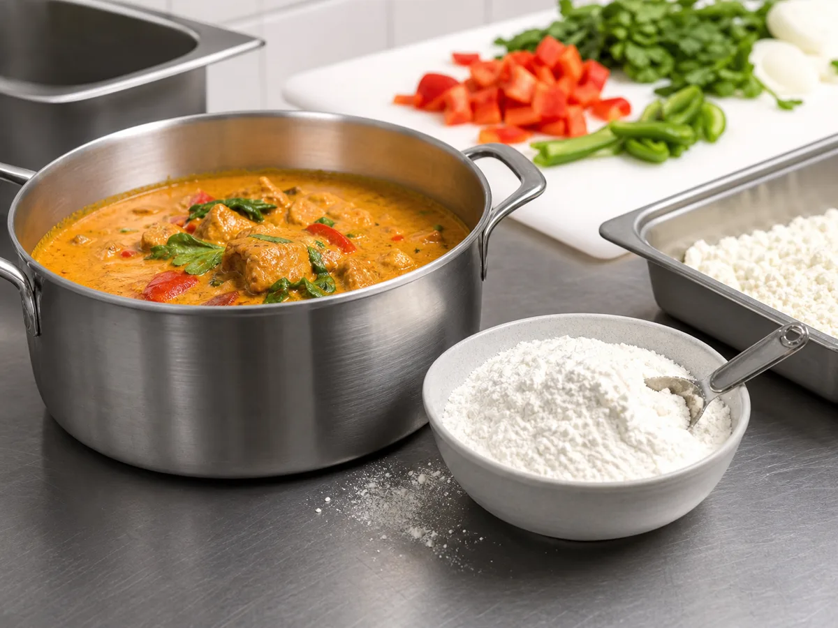 Coconut milk powder application for sauces and curries